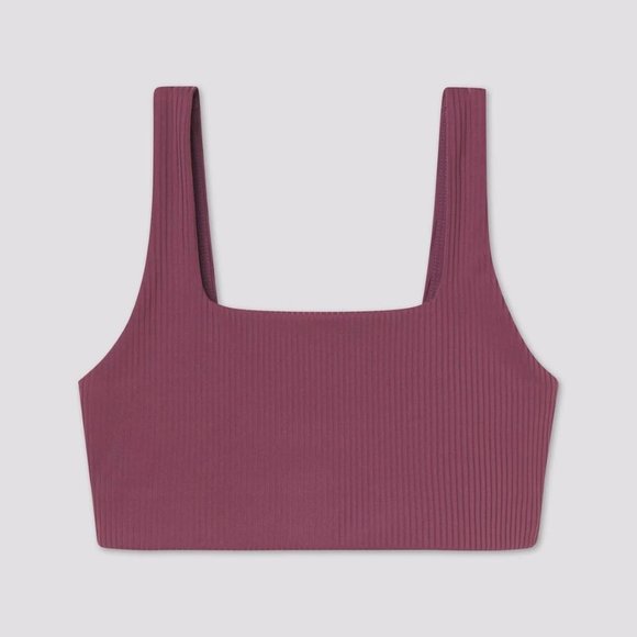 Girlfriend Collective RIB Tommy Cropped Bra (Goji) - Picture 4 of 7